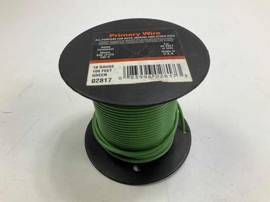 Deka 02817 Wire (Power)  18 Gauge 100 Feet Green Primary Wire