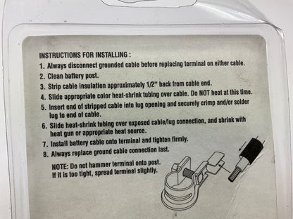 Deka 04842 Non-Lead Battery Terminals With Color Coded Heat Shrink Tubing