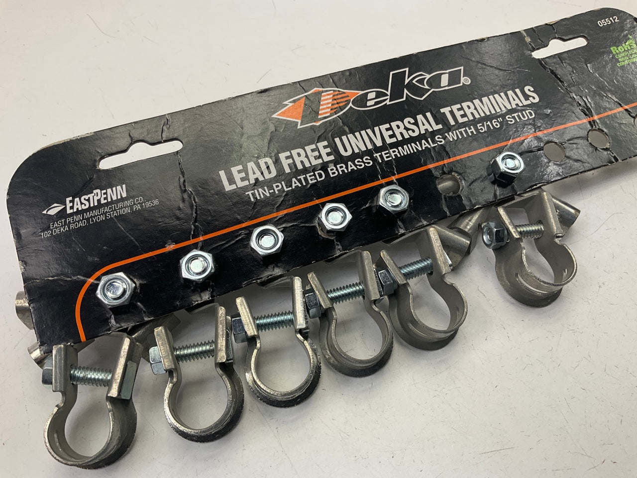 (6) Deka 05512 Universal Lead Free Top Post Battery Terminal W/ 5/16'' Stud