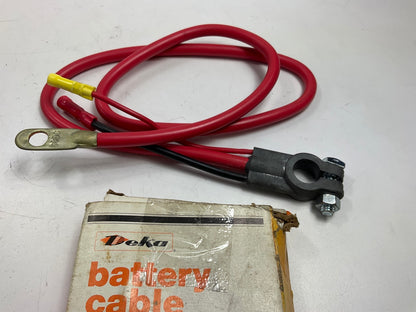 Deka 38-DC Red Post Terminal Battery Cable 2 Gauge, 38'' Long, Two Leads
