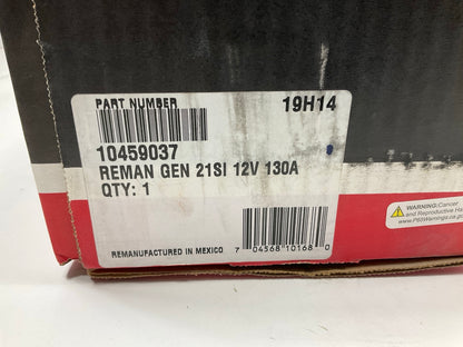 REMAN. Delco-Remy 10459037 Alternator 21SI, 130 Amps