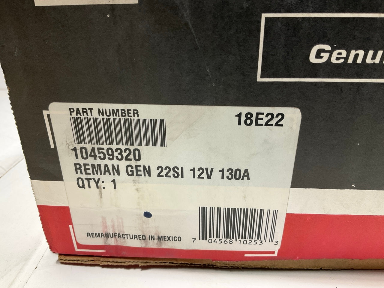 REMAN. Delco-remy 10459320 Alternator, 22 SI, 12V Volt, 130 AMP