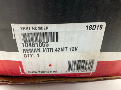 REMAN. Delco-remy 10461055 Starter Motor, 42MT 12 Volt, SAE 3 Mount, 11 Tooth