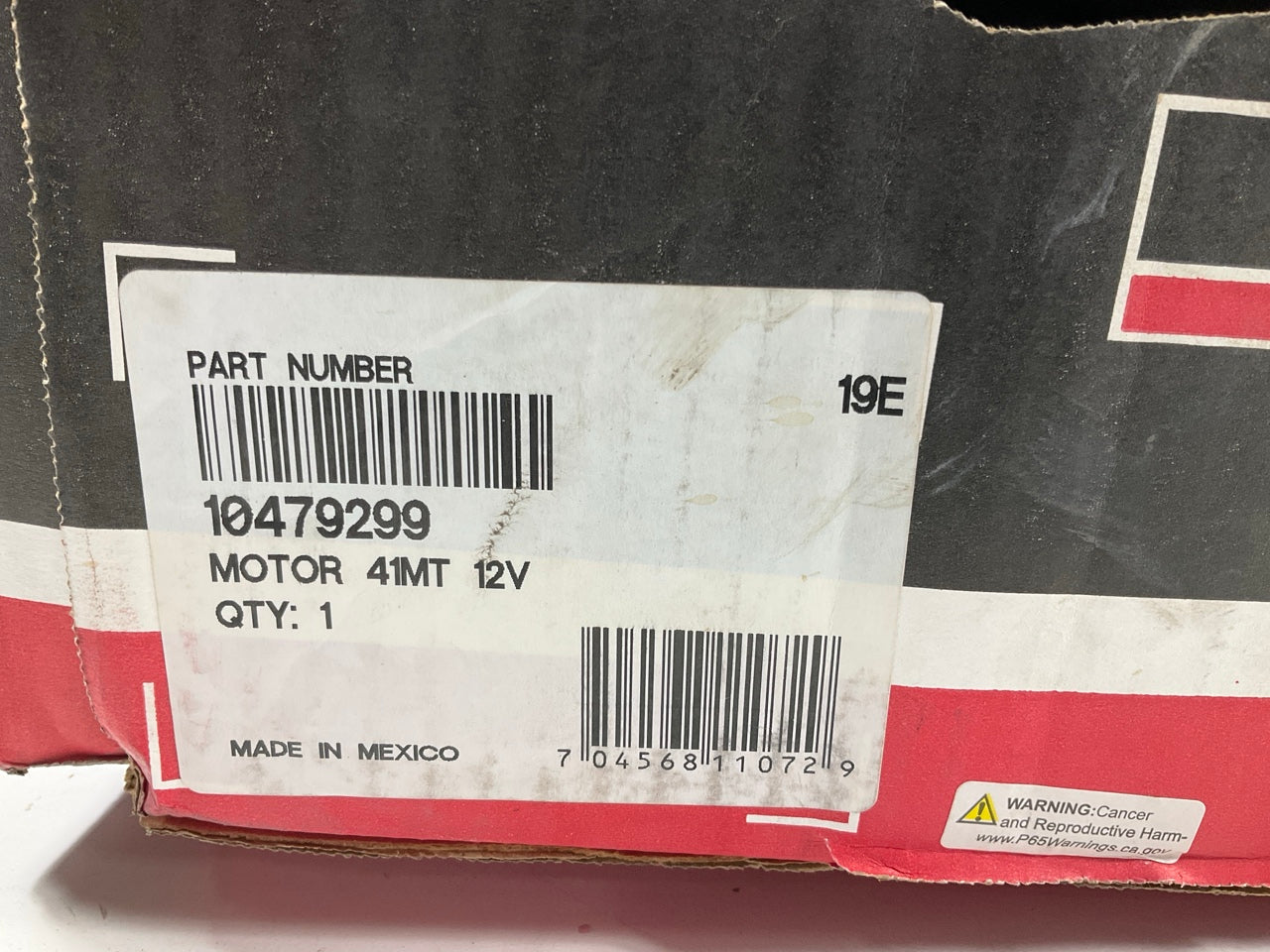 Delco-remy 10479299 Starter Motor, 41MT 12V Volt, SAE 1 Mount, 11 Tooth