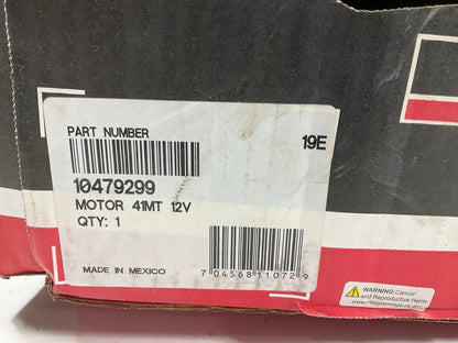 Delco-remy 10479299 Starter Motor, 41MT 12V Volt, SAE 1 Mount, 11 Tooth
