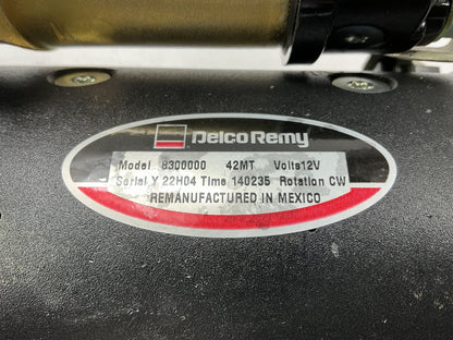 REMAN. Delco-remy 8300000 42MT Starter, 12 Volt, CW Rotation, 11 Tooth