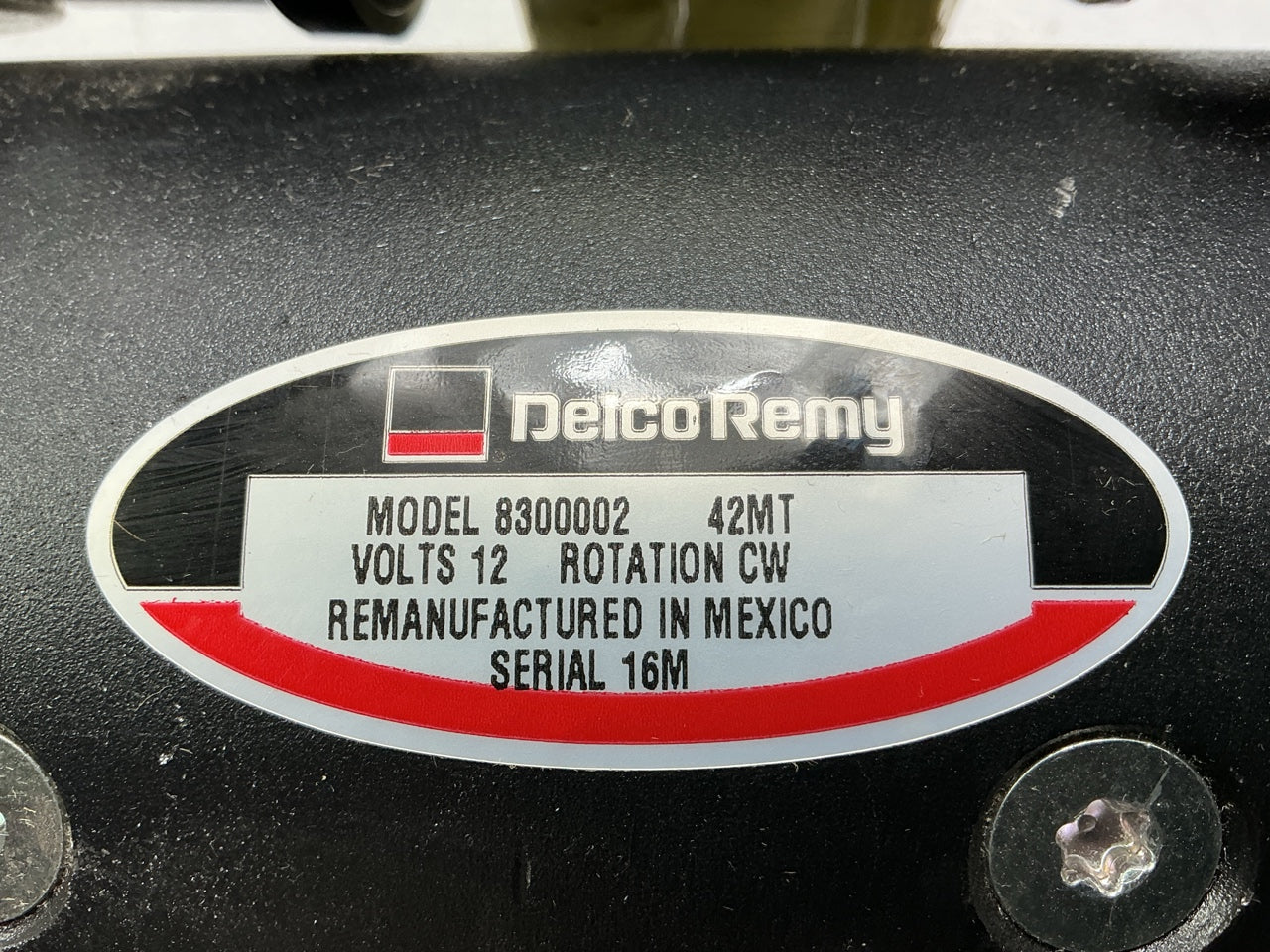 REMAN. Delco-remy 8300002 42MT Starter, 12 Volt, CW Rotation, 11 Tooth