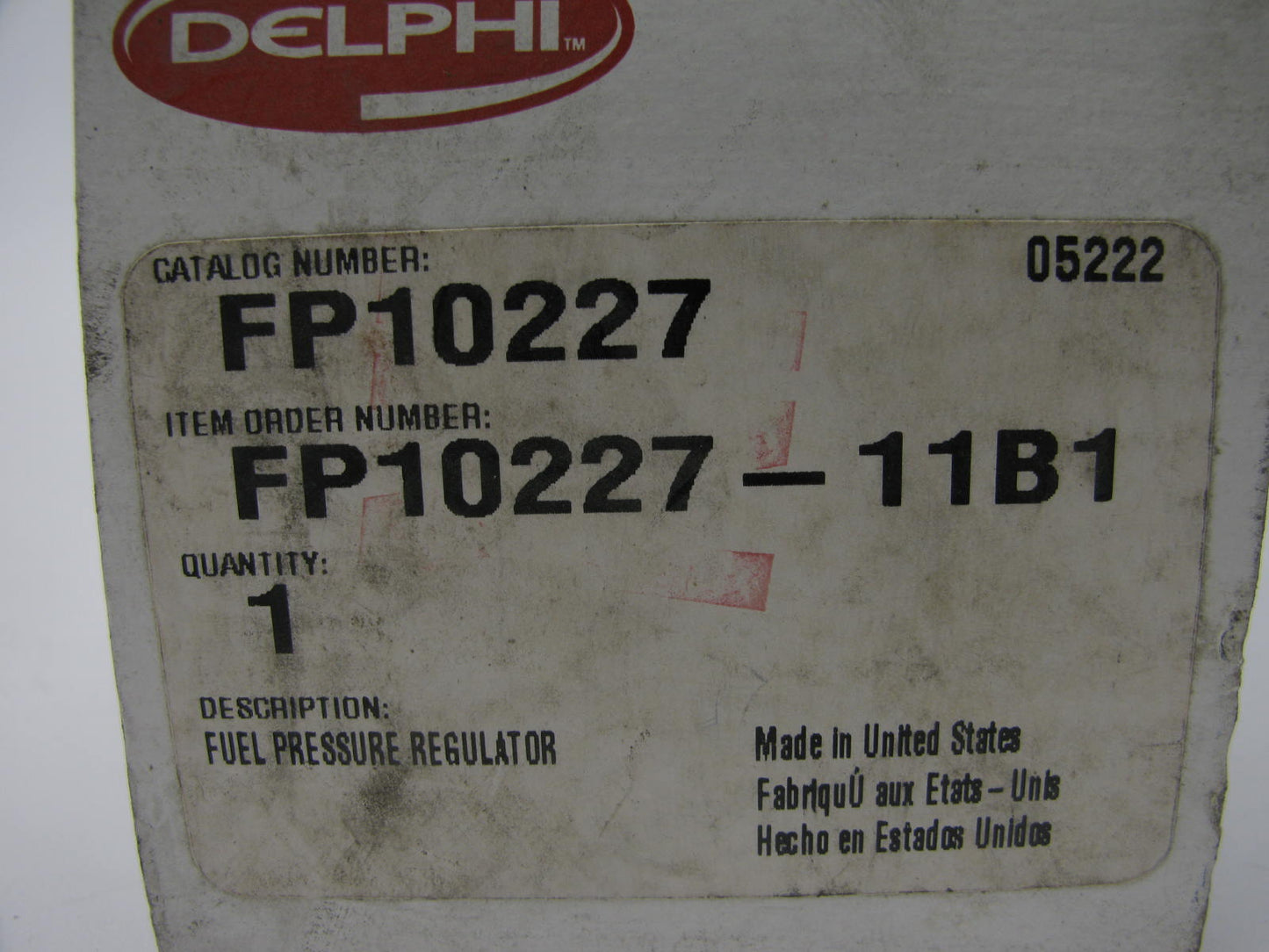 Delphi FP10227 Fuel Pressure Regulator For 1994-1995 Volvo 850 2.3L 2.4L-L5