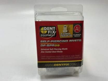 Dent Fix DF-SPR59 5.3mm X 9mm Self-Piercing Rivets, Box Of 100 Rivets