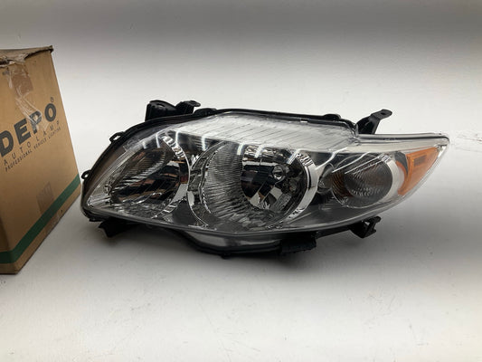 Depo 312-11A8L-AS1 Left Headlight Headlamp For 2009-2010 Toyota Corolla