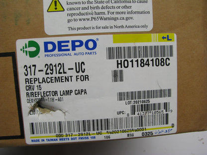Depo 317-2912L-UC Rear Left Bumper Reflectror For 2015 Honda CR-V