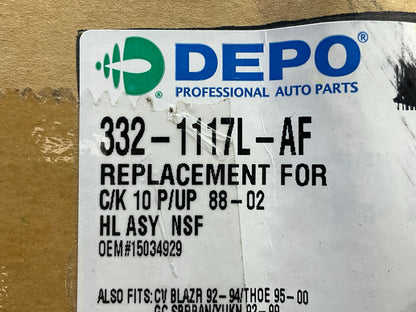 Depo 332-1117L-AF Left Headlight Headlamp