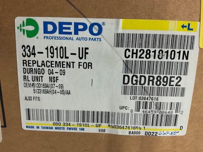 Depo 334-1910L-UF Left Drivers Tail Light Lamp For 2004-2009 Dodge Durango