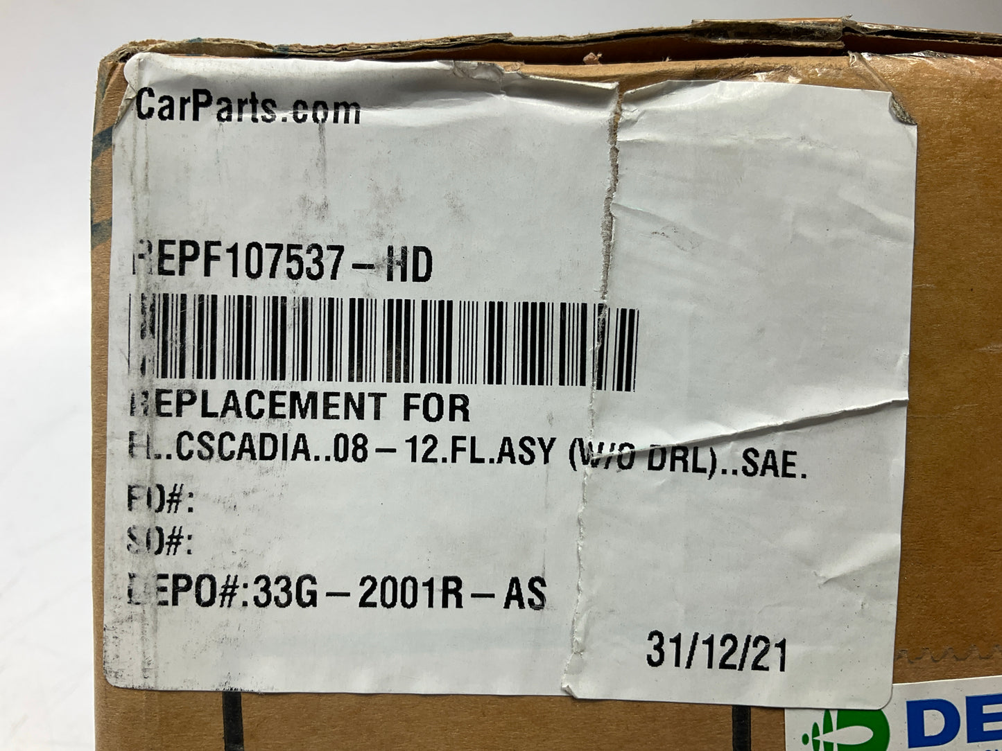 Depo 33G-2001R-AS Right Fog Light Lamp For 2008-2017 Freightliner Cascadia