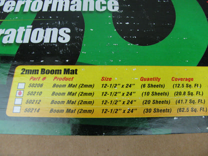 DEI 50210 Boom Mat Acoustic Sound Deadening Material 12'' X 23'' (10 Sheets)