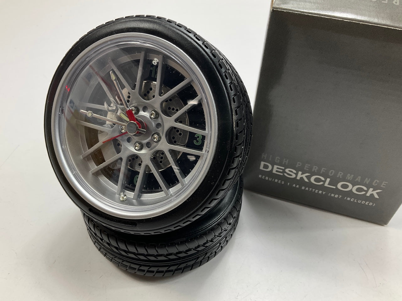 NEW Excell Wheel Tire Desk Clock Auto Shop Small Desk Clock