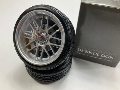 NEW Excell Wheel Tire Desk Clock Auto Shop Small Desk Clock
