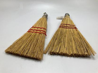 PAIR - Detailers Choice 4-47T Commercial 12'' Long X 6'' Wide Corn Whisk Broom