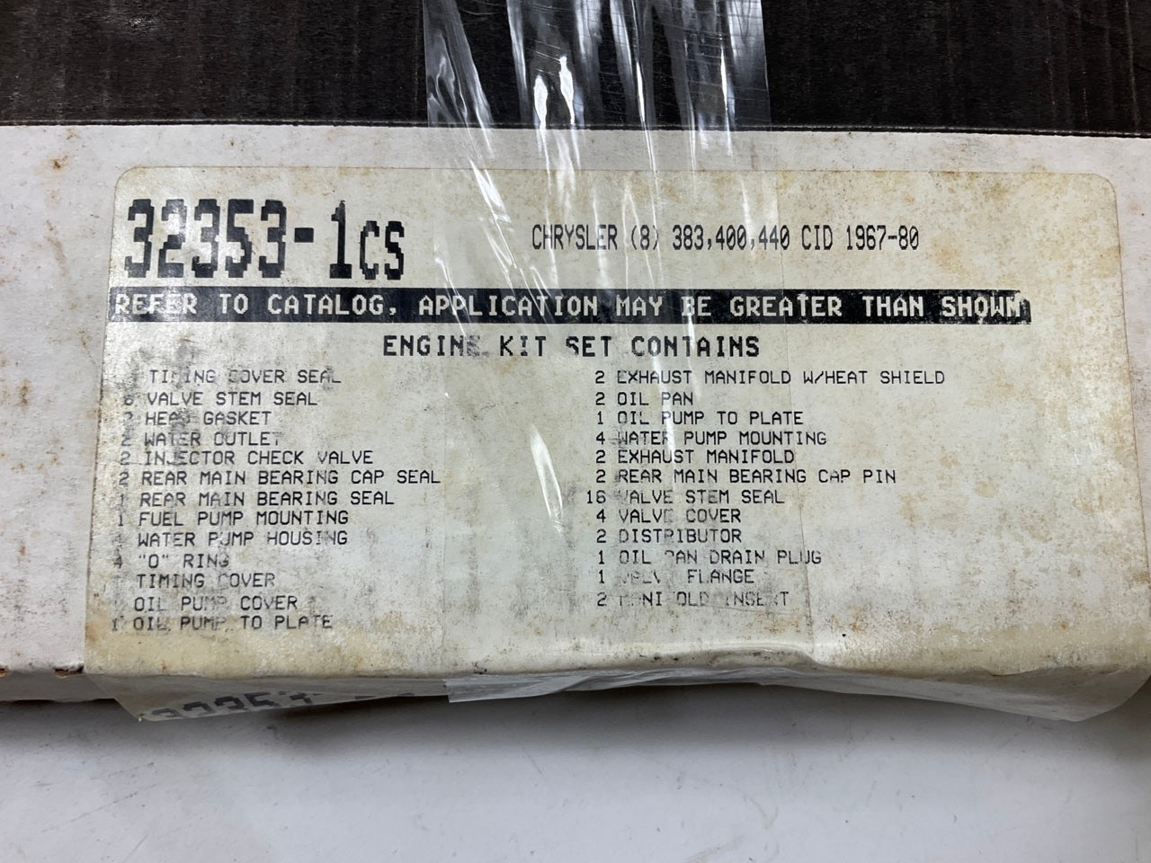 Detroit 32353-1CS Full Engine Gasket Set For 63-78 Chrysler 361 383 400 413 440