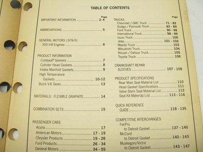 Detroit Gasket PER30-95 Engine Remanufacturer Gasket Catalog - 149 Pages