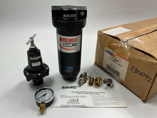 DevilBiss 13-0042 Clean Air Control Unit Air Line Filter, 100 Cfm, 5 Micron