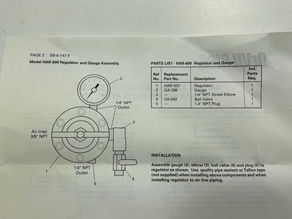 DevilBiss 13-0042 Clean Air Control Unit Air Line Filter, 100 Cfm, 5 Micron