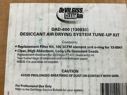MISSING FILTER - DEVILBISS 130030 Desiccant Refill Use With DAD500 Air Dryer