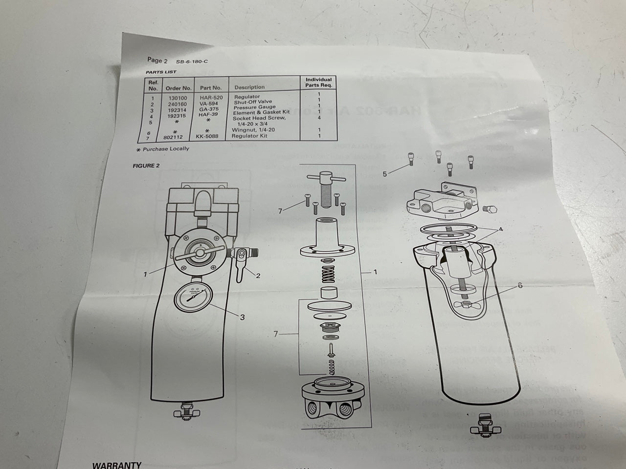 Devilbiss HAR-602 130099  FinishLine 120CFM Air Line Filter W/ 50CFM Regulator