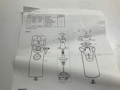 Devilbiss HAR-602 130099  FinishLine 120CFM Air Line Filter W/ 50CFM Regulator