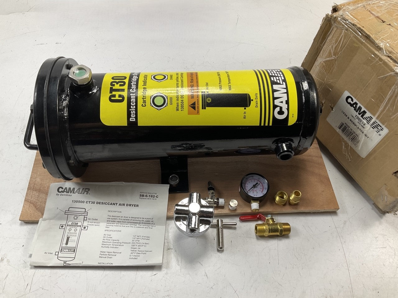 DeVilbiss 130500 CamAir CT30 Series Desiccant Air Dryer/Filter System Wall Mount