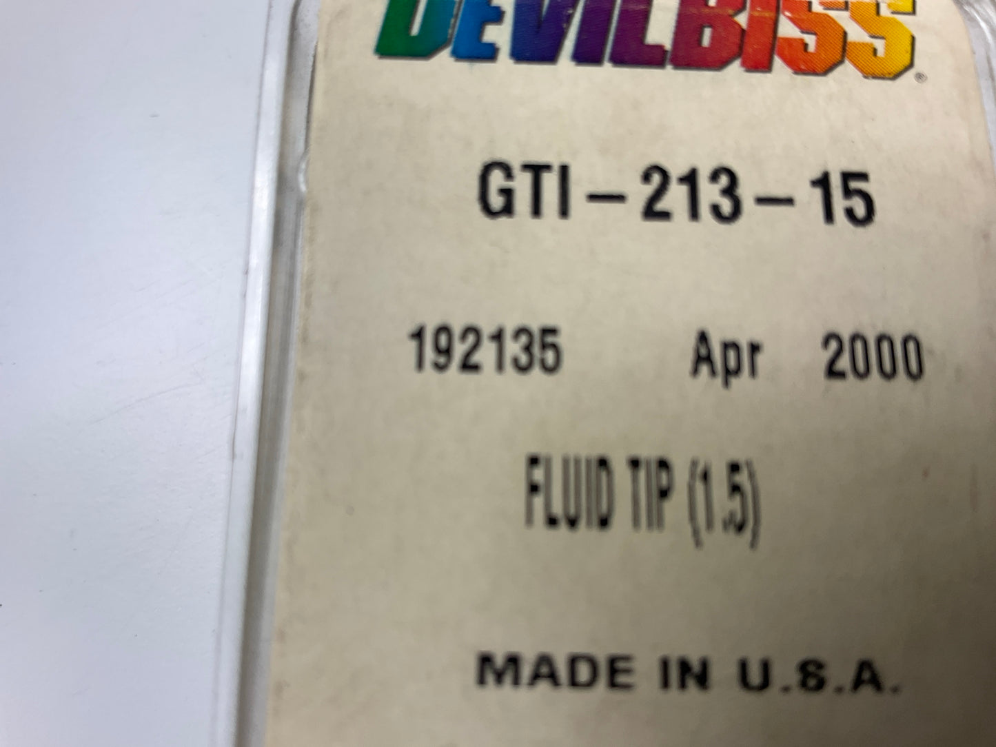 DeVilbiss 192135 GTI-213-15  1.5mm Fluid Tip
