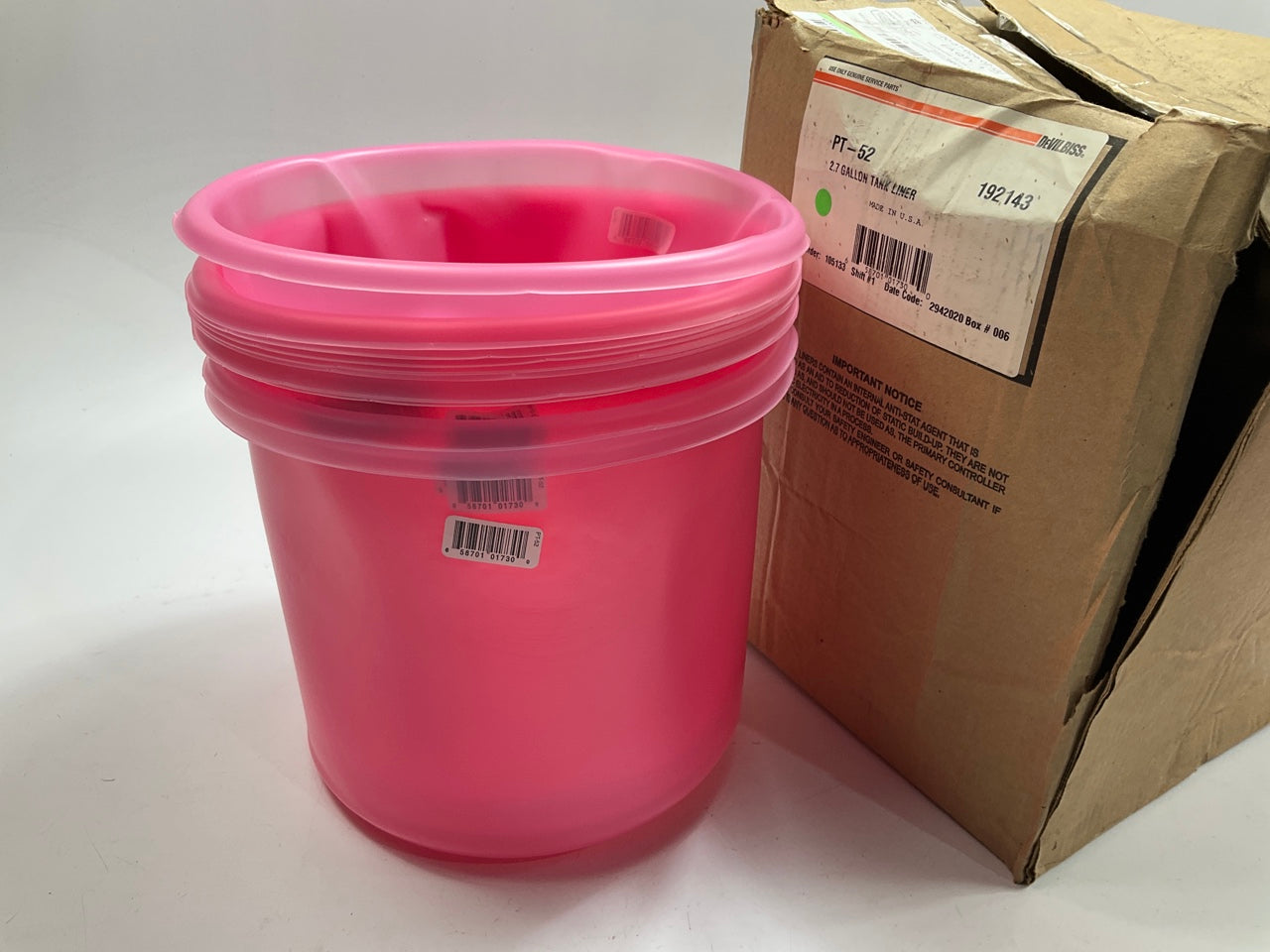DeVilbiss 192143 PT-52 Liner For QMST QMGT-5200 2.7 Gallon Pressure Tank, 10 Pcs