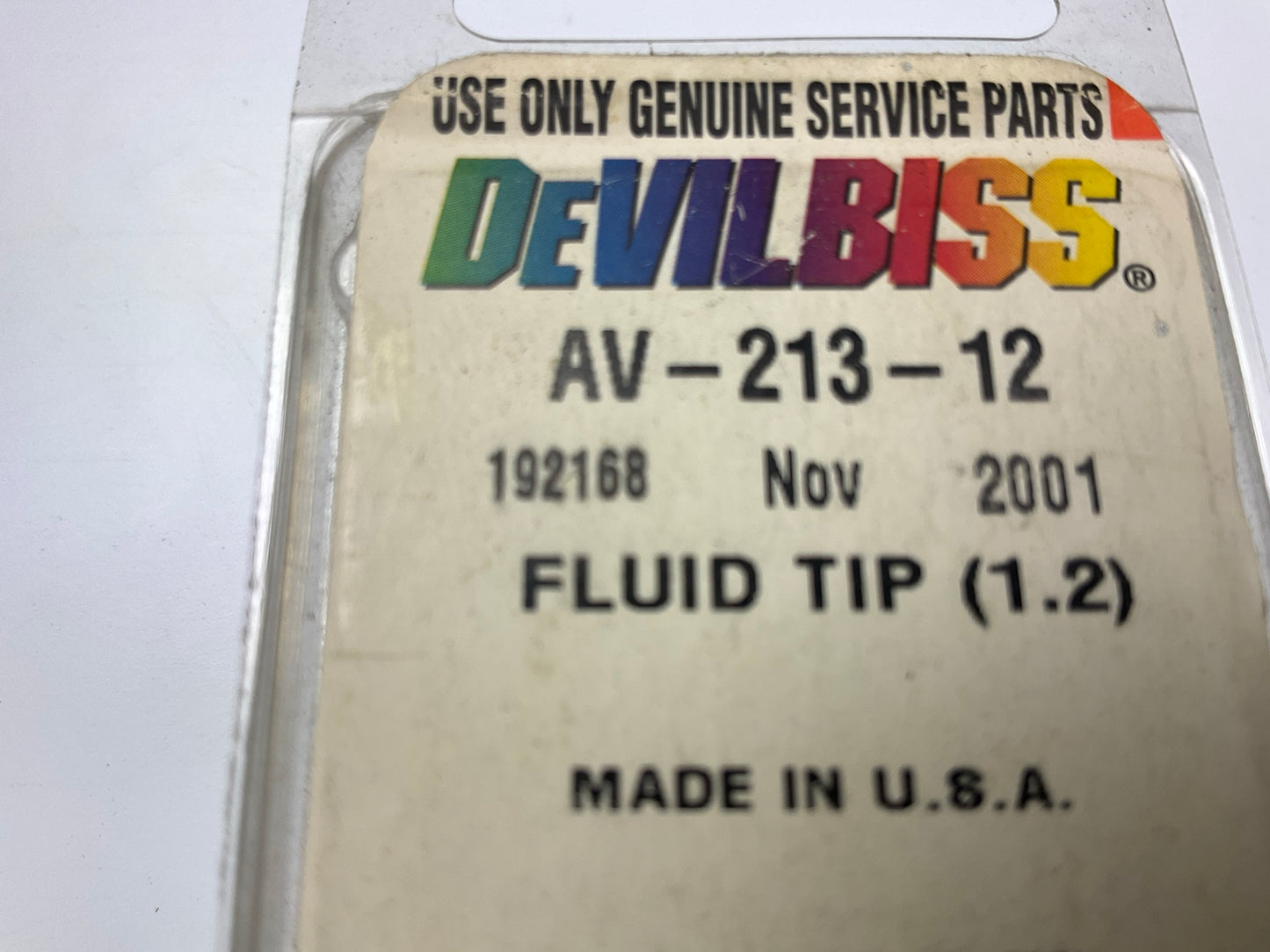 Devilbiss 192168 AV-213-12  1.2mm Fluid Tip For F/Plus Gun