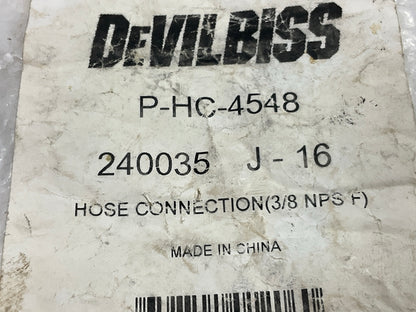 DEVILBISS P-HC-4548 240035 Reusable Hose Connection Connector (3/8'' NPS Female)