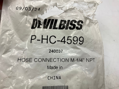 Devilbiss 240037 Reusable Hose Fitting - 1/4'' Male NPS For H-1921 Air Hose