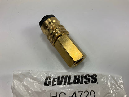 DEVILBISS 240148 HC-4720 Spray Gun Quick Disconnect Coupler, 1/4 In, FNPT, Steel