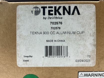 Tekna 702576 900cc Gravity Feed Aluminum Cup With Plastic Push-On Lid
