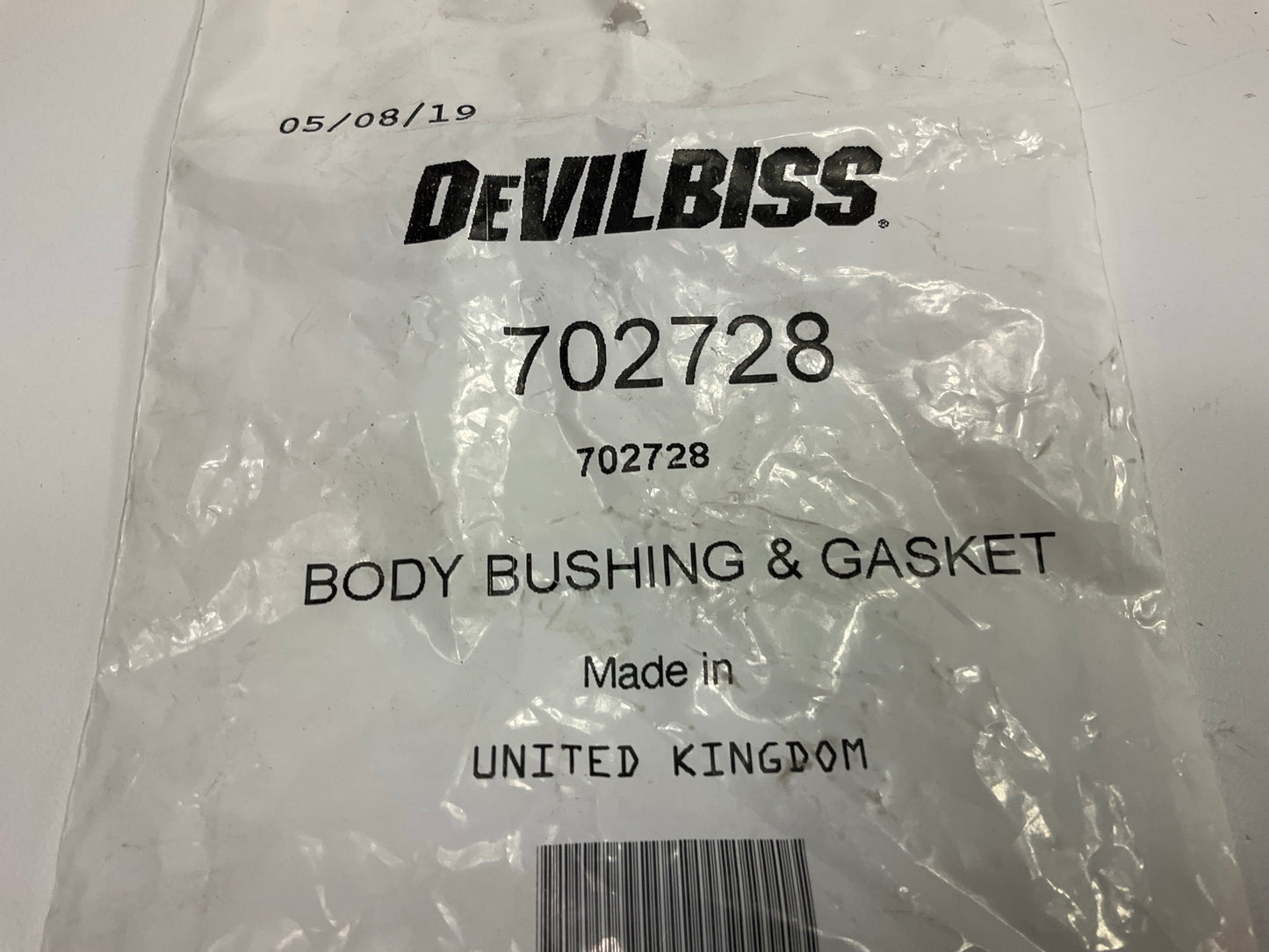 DevilBiss TEKNA 702728 Replacement Body Bushing And Gasket Use With 703662