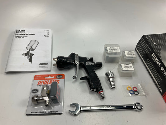 Devilbiss 703567 TEKNA ProLite Premium Spray Gun Kit, 1.2mm 1.3mm & 1.4mm Nozzle