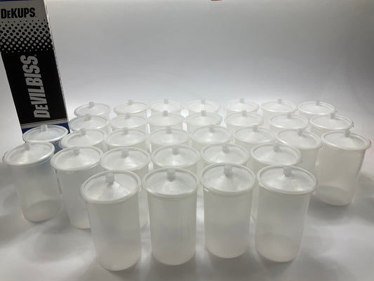 DeVilbiss DeKups 802100 Disposable Cup & Lid 34 Oz For Compact Spray Guns 32 Ct