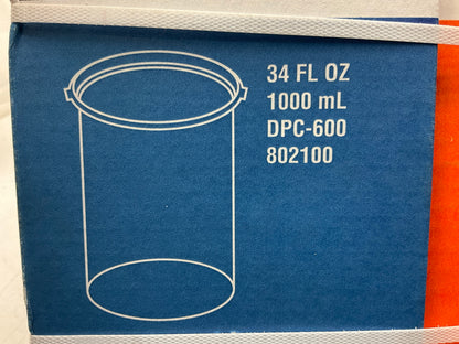 DeVilbiss DeKups 802100 Disposable Cup & Lid 34 Oz For Compact Spray Guns 32 Ct