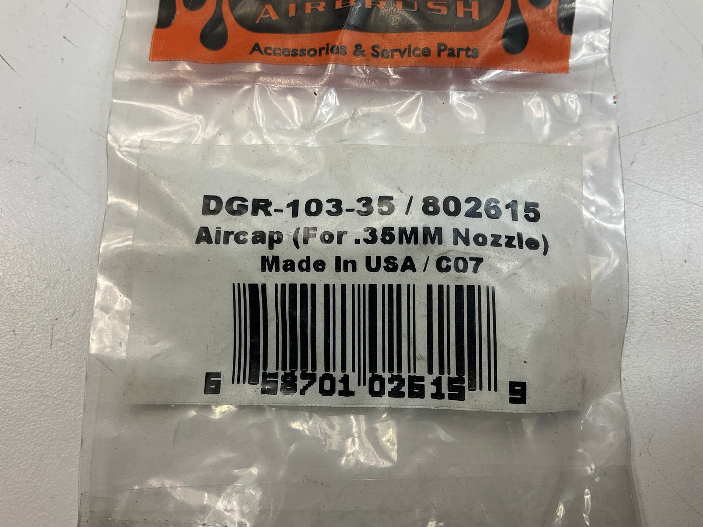 Devilbiss 802615 DGR-103-35 Air Cap For 0.35mm Nozzle DAGR Airbrush