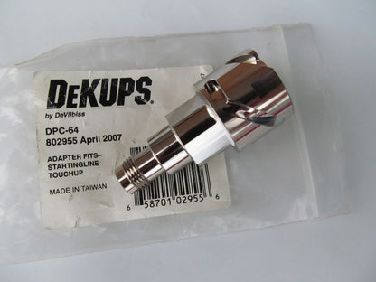 Devilbiss 802955 DeKups DPC-64 Spray Gun Adapter For StartingLine Touch-up Gun