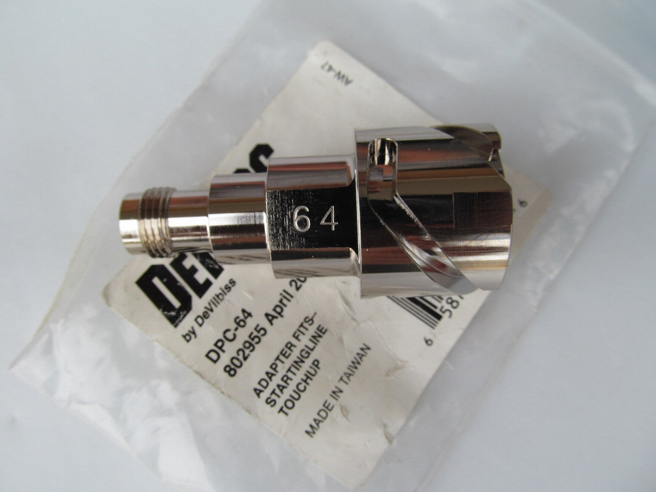 Devilbiss 802955 DeKups DPC-64 Spray Gun Adapter For StartingLine Touch-up Gun
