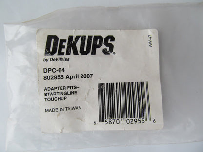 Devilbiss 802955 DeKups DPC-64 Spray Gun Adapter For StartingLine Touch-up Gun