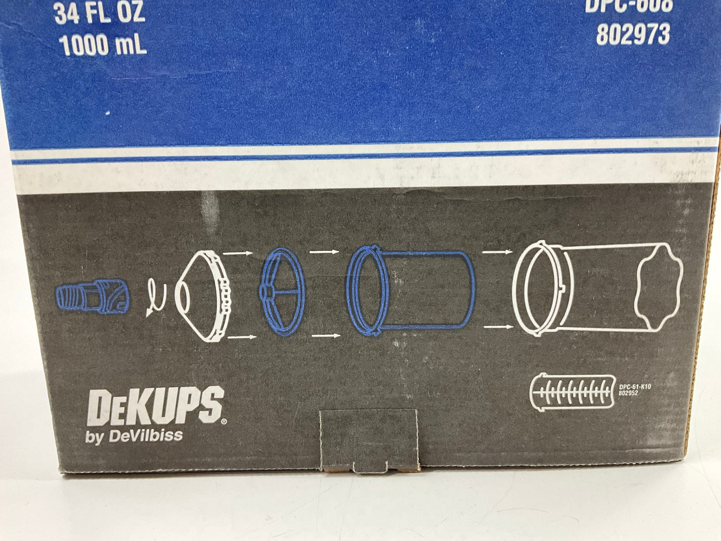 DeVilbiss DPC-608, 802973 DeKups Reusable Sleeve And Lid Kit - 34 FL OZ.