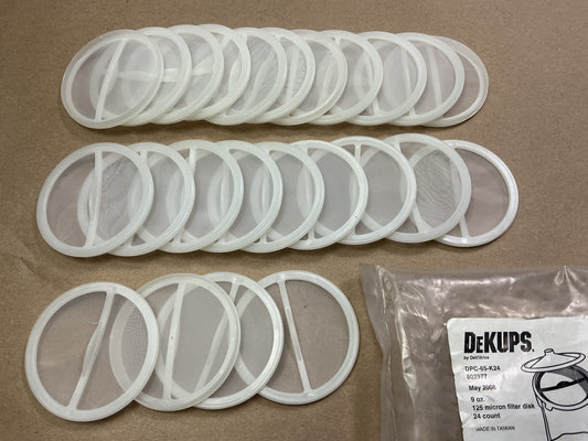 DeVilbiss 802977 Disposable Cup Disk Filters, 9 Ounce, 125 Micron, Pack Of 24