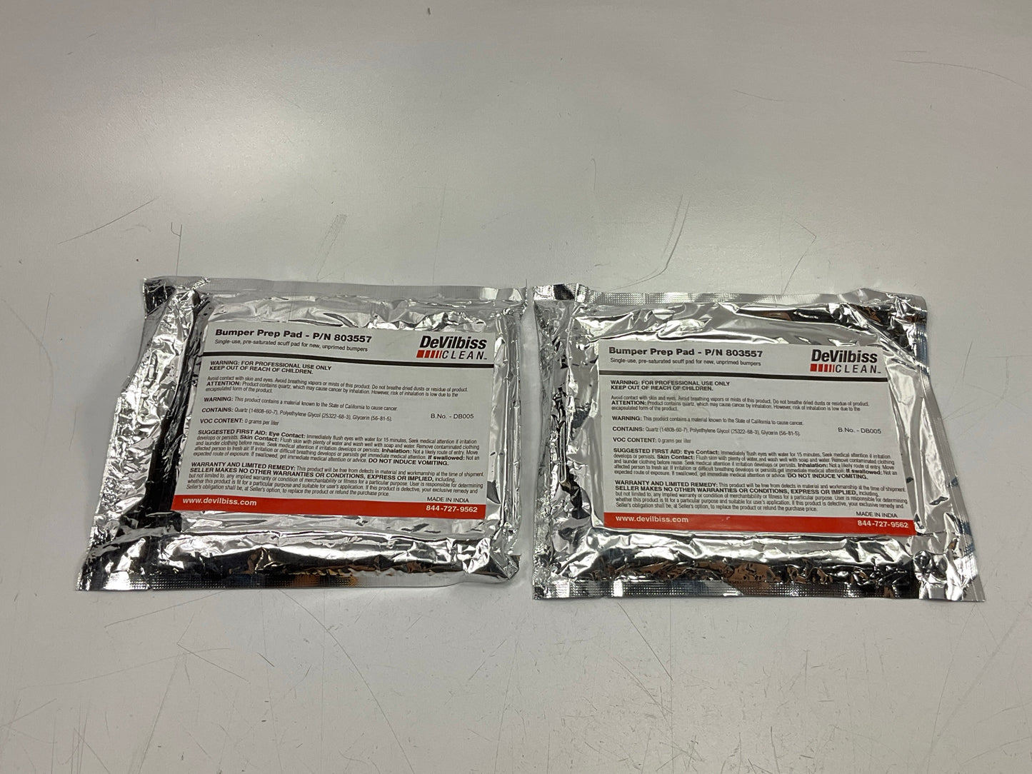 (2) DeVilbiss 803557 All-In-One Bumper Prep Pad