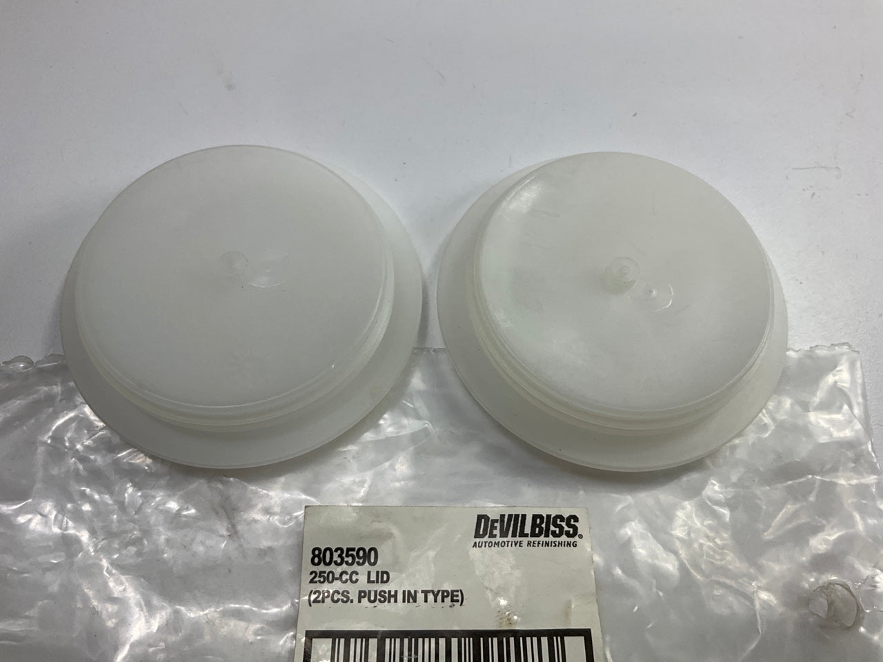DeVilbiss 803590  StartingLine 250cc Push In Lids, Pack Of 2