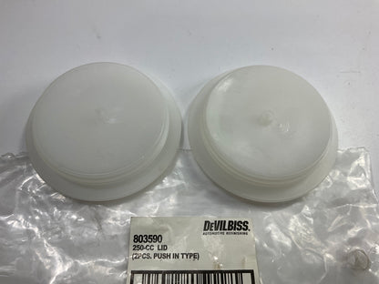DeVilbiss 803590  StartingLine 250cc Push In Lids, Pack Of 2